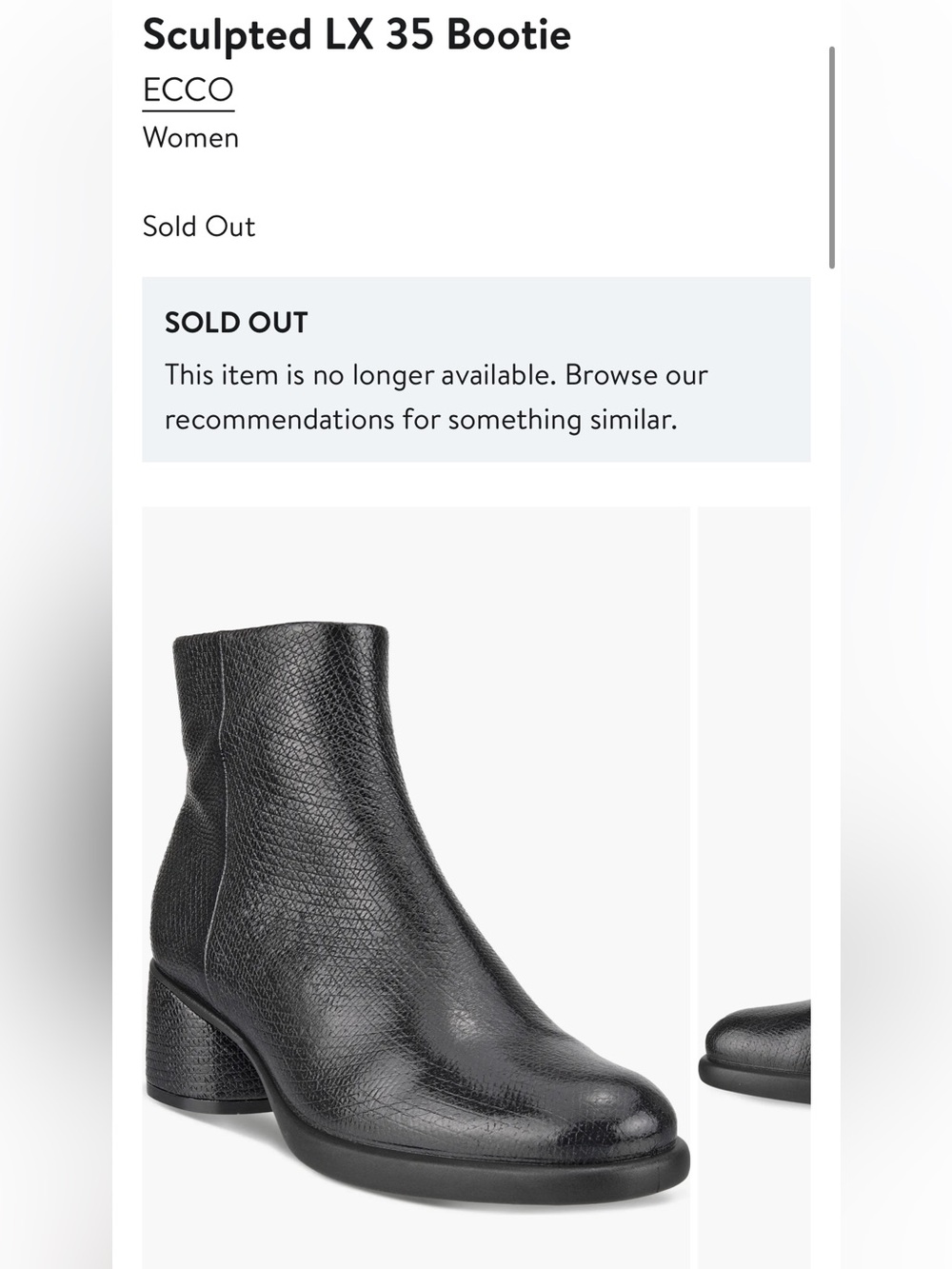 Ecco Sculpted LX 35 Bootie - Women's Classic Chelsea Style